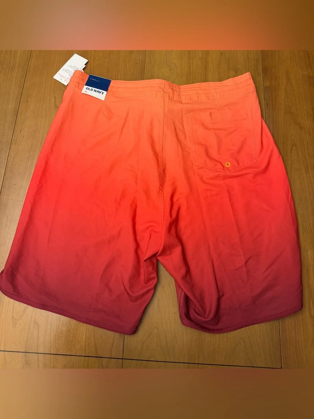 NWT Old Navy Men's Sunrise Ombré Board Shorts | Beach Coastal Surf Tropical | 36